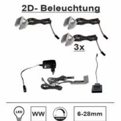 2D- LED- Clip 3er- Set Minoa