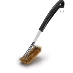 Dreireihige Grillbürste mit Messingborsten