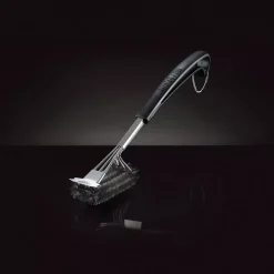 Edelstahlgrillbürste mit Schaber dreireihig