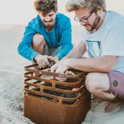 Feuerkorb rostig Cube