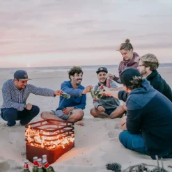 Feuerkorb rostig Cube