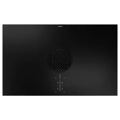 Flächeninduktions-Kochfeld mit integriertem Kochfeldabzug - Umluft, glänzende Glaskeramik PUXU2