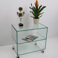 Glasregal mit Rollen Tom