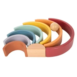 Holzbausteine Regenbogen Safari