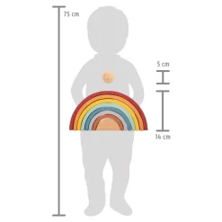 Holzbausteine Regenbogen Safari
