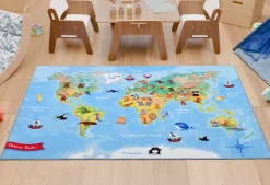 Kinderteppich Weltkarte