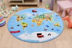 Kinderteppich Weltkarte