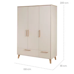 Kleiderschrank 3-türig Jil