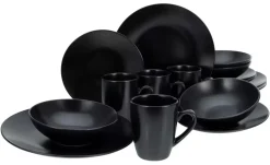 Kombiservice 16-teilig Black matt