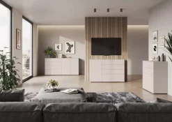 Kommode mit 2 Türen und 4 Schubkästen FAKTA LOMENA