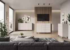 Kommode mit 2 Türen und 4 Schubkästen FAKTA LOMENA