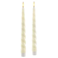 LED-Echtwachsstabkerzenset 2-teilig -