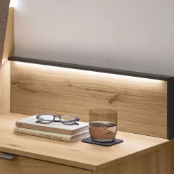 MONDO Indirekte LED-Beleuchtung für Nachtschrank-Paneele 2er Set Laccato