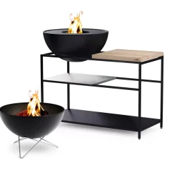 Outdoor-Küche mit integriertem Grillset FIRE KITCHEN/ BOWL 70 Plancha