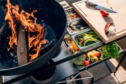 Outdoor-Küche mit integriertem Grillset FIRE KITCHEN/ BOWL 70 Plancha