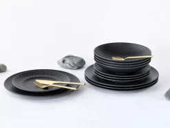 Tellerset 12-teilig Schiefer