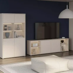 TV-Unterschrank mit 2 Türen und 2x2 Fächern Alice Springs