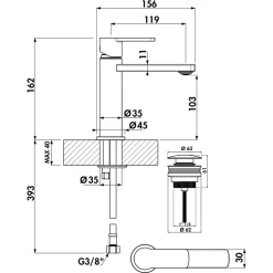Waschtischarmatur Glam 1 5011285