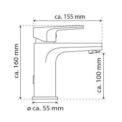 Wasserwerk Waschtischarmatur WT13 601306